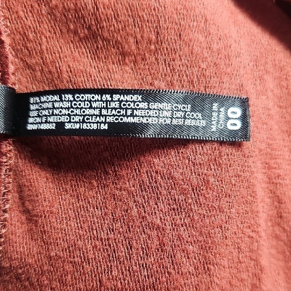 Cardigan Button Down Torrid Burnt Orange V-Neck Knit Size 00 EUC - Picture 6 of 6